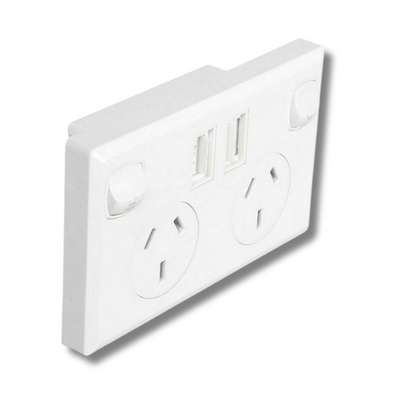 10 x Double USB Wall Power Supply Outlet Sockets AU Plug-Love My Caravan Australia