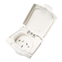 10Amp External Power Outlet White For Caravan & RVs-Love My Caravan Australia