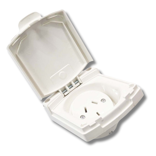 10Amp External Power Outlet White For Caravan & RVs-Love My Caravan Australia