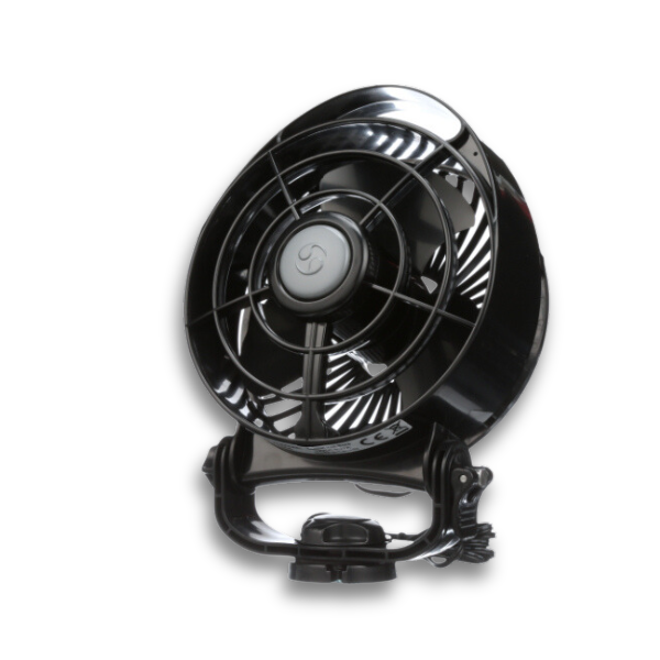 12V Caravan / RV Fan 3 Speed Black Love My Caravan