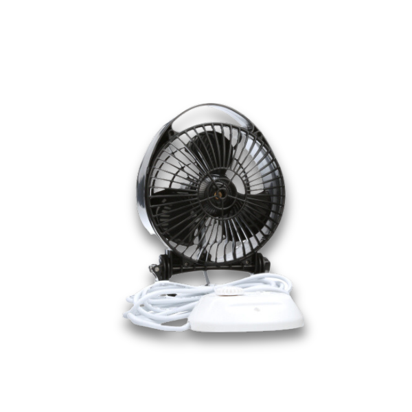 12V Caravan / RV Fan Variable Speed Black Love My Caravan