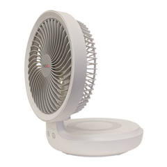 12V Oscillating Fan White With Light For Caravan & RVs-Love My Caravan Australia