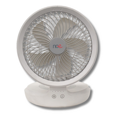 12V Oscillating Fan White With Light For Caravan & RVs-Love My Caravan Australia