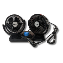 12V Twin Fan 360° Adjustable For Caravan & RVs-Love My Caravan Australia