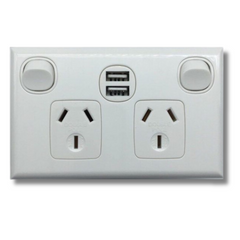 240V 10A Double power point & 2.1A Usb Double Pole-Love My Caravan Australia