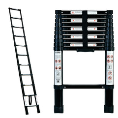 3.2m Foldable Telescopic Ladder + Carry Bag Black Love My Caravan