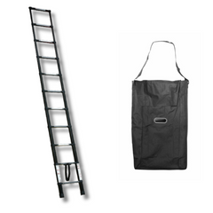 3.2m Foldable Telescopic Ladder + Carry Bag Black Love My Caravan