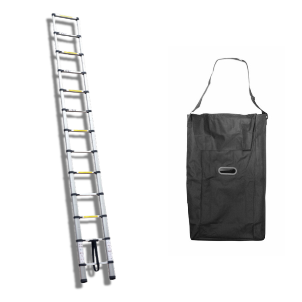 3.8m Foldable Telescopic Ladder + Carry Bag Love My Caravan