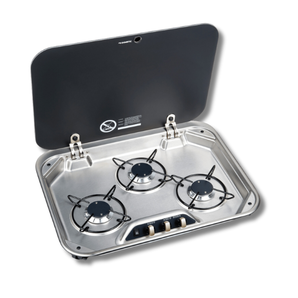 3 Burner Gas Stove With Safety Glass Lid For Caravan & RVs-Love My Caravan Australia