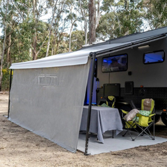 4.88M Sunblocker Long Side Wall Grey For Caravan & RVs-Love My Caravan Australia