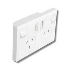 50 x Double USB Wall Power Supply Outlet Sockets AU Plug-Love My Caravan Australia