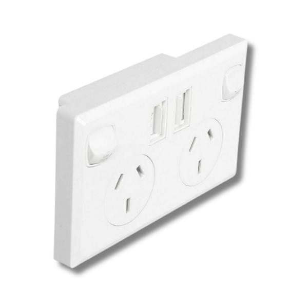 50 x Double USB Wall Power Supply Outlet Sockets AU Plug-Love My Caravan Australia