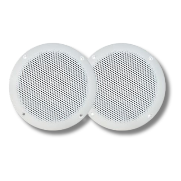 6 Inch 160mm Ultra Slim Speakers White For Caravan & RVs-Love My Caravan Australia