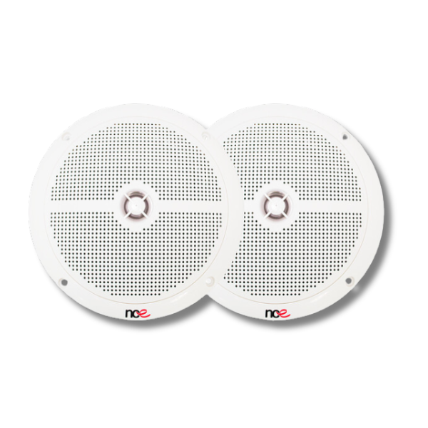 6.5 Inch Slimline Outdoor Speakers White For Caravan & RVs-Love My Caravan Australia