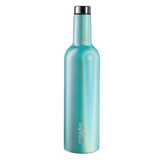 750ML Insulated Wine Flask Bottle Aqua-Love My Caravan Australia