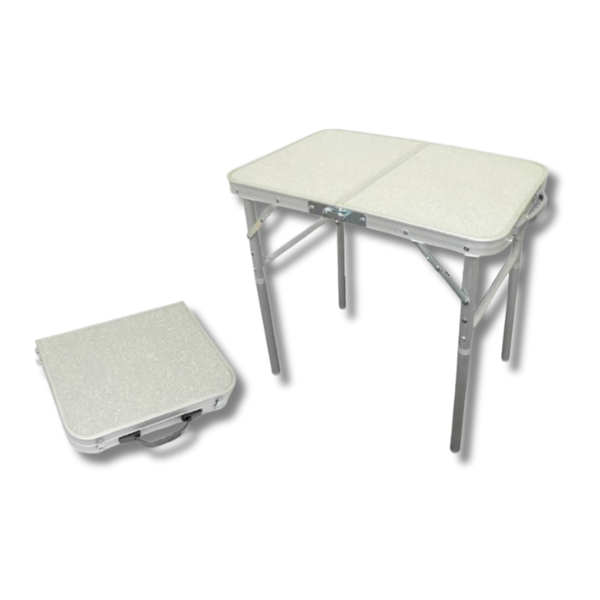 Compact Folding Side Table Aluminium Frame-Love My Caravan Australia