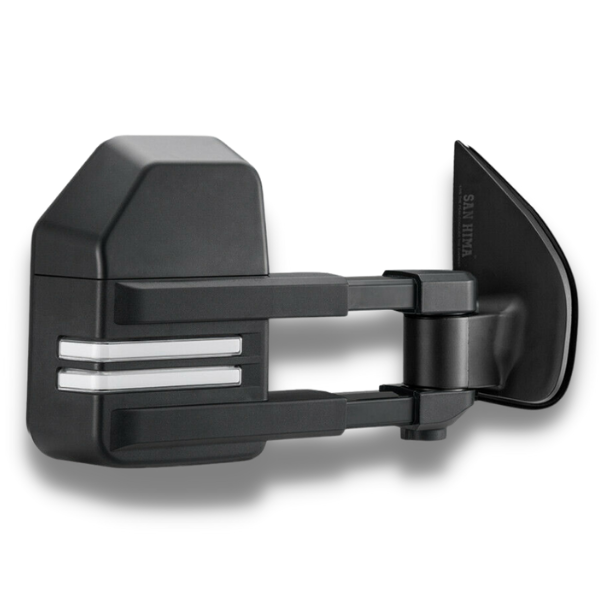 Extendable Towing Mirrors with Dynamic Indicators & Electric Mirror for Holden Colorado 2012-2020 - Black - SAN HIMA (PAIR)-Love My Caravan