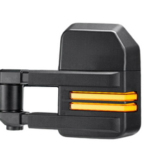 Extendable Towing Mirrors with Dynamic Indicators & Electric Mirror for Holden Colorado 7 2012-2016 - Black - SAN HIMA (PAIR)-Love My Caravan