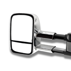 Extendable Towing Mirrors with Electric Mirror for 100 Series Toyota Landcruiser 1998-2007 - Chrome (PAIR)-Love My Caravan