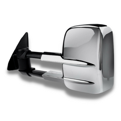 Extendable Towing Mirrors with Electric Mirror for 100 Series Toyota Landcruiser 1998-2007 - Chrome (PAIR)-Love My Caravan