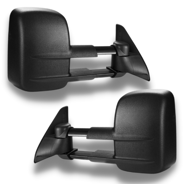 Extendable Towing Mirrors with Electric Mirror for 120 Series Toyota Prado 2003-2009 - Black - SAN HIMA (PAIR)-Love My Caravan