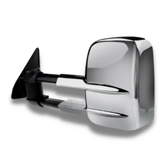 Extendable Towing Mirrors with Electric Mirror for GU Nissan Patrol 1997-2019 - Chrome (PAIR)-Love My Caravan