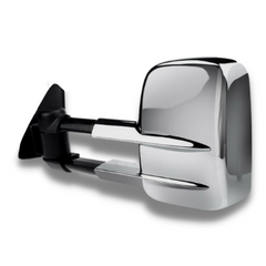 Extendable Towing Mirrors with Electric Mirror for ML / MN Mitsubishi Triton 2005-2015 - Chrome (PAIR)-Love My Caravan