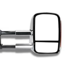 Extendable Towing Mirrors with Indicators & Electric Mirror for 80 Series Toyota Landcruiser 1990-1998 - Chrome (PAIR)-Love My Caravan