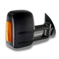 Extendable Towing Mirrors with Indicators & Electric Mirror for Isuzu D-MAX 2003-2011 - Black (PAIR)-Love My Caravan