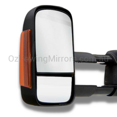 Extendable Towing Mirrors with Indicators & Electric Mirror for Isuzu D-MAX 2012-2019 - Black (PAIR)-Love My Caravan