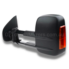 Extendable Towing Mirrors with Indicators & Electric Mirror for Isuzu D-MAX 2012-2019 - Black (PAIR)-Love My Caravan