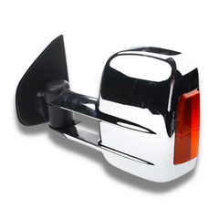 Extendable Towing Mirrors with Indicators & Electric Mirror for Isuzu D-MAX 2012-2019 - Chrome (PAIR)-Love My Caravan