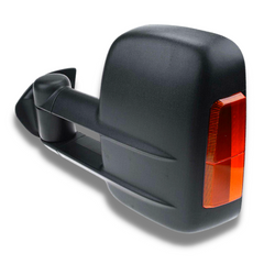 Extendable Towing Mirrors with Indicators & Electric Mirror for Land Rover Discovery 3 & 4 - Black (PAIR)-Love My Caravan