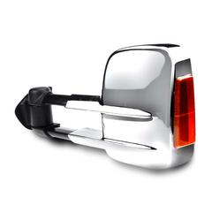 Extendable Towing Mirrors with Indicators & Electric Mirror for Land Rover Discovery 3 & 4 - Chrome (PAIR)-Love My Caravan