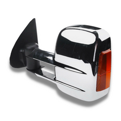 Extendable Towing Mirrors with Indicators & Electric Mirror for MQ / MR Mitsubishi Triton 2015-2019 - Chrome (PAIR)-Love My Caravan