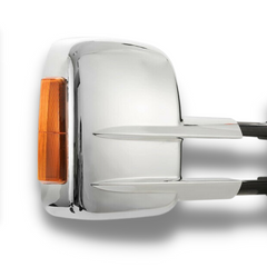 Extendable Towing Mirrors with Indicators & Electric Mirror for Mazda BT-50 2012-2020 - Chrome - SAN HIMA (PAIR)-Love My Caravan