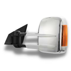 Extendable Towing Mirrors with Indicators & Electric Mirror for Mazda BT-50 2012-2020 - Chrome - SAN HIMA (PAIR)-Love My Caravan