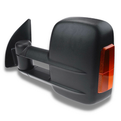 Extendable Towing Mirrors with Indicators & Electric Mirror for UA Ford Everest 2015-2019 - Black (PAIR)-Love My Caravan