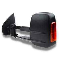 Extendable Towing Mirrors with Indicators & Manual Mirror for Isuzu D-MAX 2012-2019 - Black (PAIR)-Love My Caravan