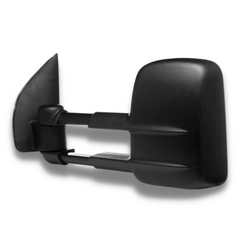 Extendable Towing Mirrors with Manual Mirror for D40 Nissan Navara 2005-2015 - Black (PAIR)-Love My Caravan