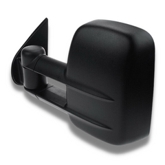 Extendable Towing Mirrors with Manual Mirror for Isuzu D-MAX 2003-2011 - Black (PAIR)-Love My Caravan