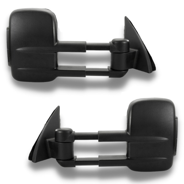 Extendable Towing Mirrors with Smoked Indicators & Electric Mirror for 150 Series Toyota Prado 2009-2019 - Black - SAN HIMA (PAIR)-Love My Caravan