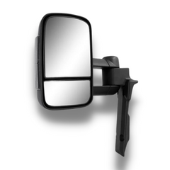 Extendable Towing Mirrors with Smoked Indicators & Electric Mirror for 70 / 75 / 76 / 78 / 79 Series Toyota Landcruiser 1984-2019 - Black (PAIR)-Love My Caravan