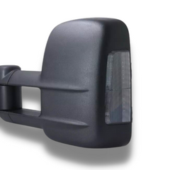 Extendable Towing Mirrors with Smoked Indicators & Electric Mirror for Isuzu D-MAX 2012-2019 - Black (PAIR)-Love My Caravan