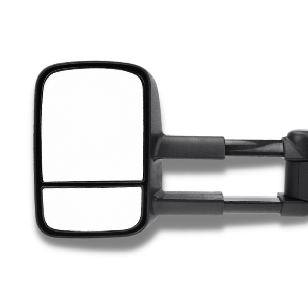 Extendable Towing Mirrors with Smoked Indicators & Electric Mirror for RG Holden Colorado 2012-2018 - Black (PAIR)-Love My Caravan