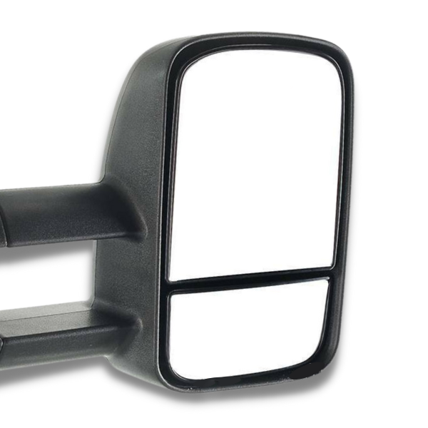 Extendable Towing Mirrors with Smoked Indicators & Electric Mirror for RG Holden Colorado 2012-2018 - Black (PAIR)-Love My Caravan