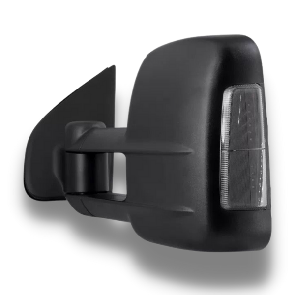 Extendable Towing Mirrors with Smoked Indicators & Electric Mirror for RG Holden Colorado 2012-2018 - Black (PAIR)-Love My Caravan