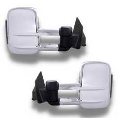 Extendable Towing Mirrors with Smoked Indicators & Electric Mirror for UA Ford Everest 2015-2019 - Chrome (PAIR)-Love My Caravan