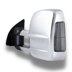 Extendable Towing Mirrors with Smoked Indicators & Electric Mirror for UA Ford Everest 2015-2019 - Chrome (PAIR)-Love My Caravan