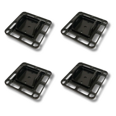 Foot Plate For Drop Down Leg Black Pack of 4-Love My Caravan Australia